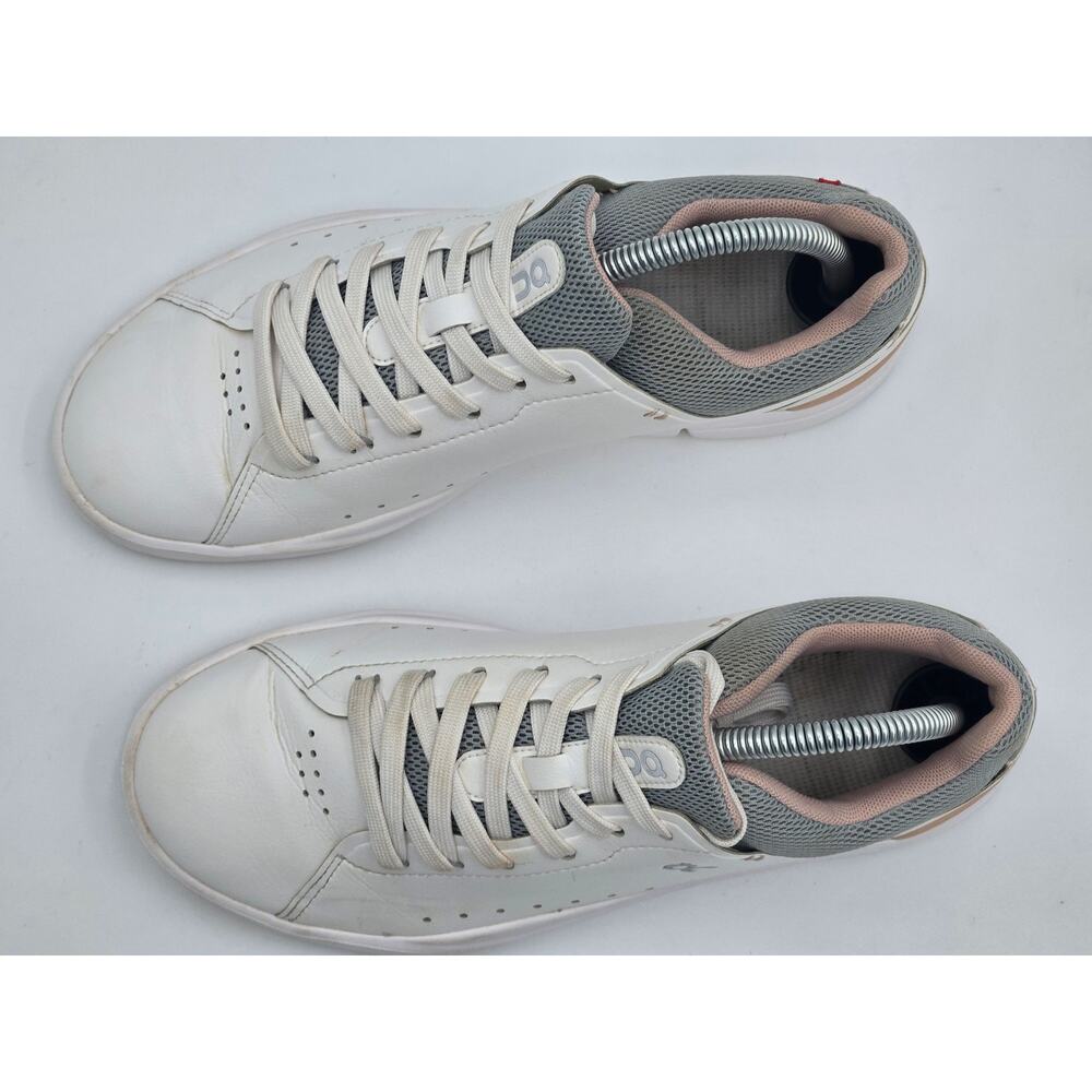 On Running Women's White Gray and Blush Sneakers - Picture 2 of 8